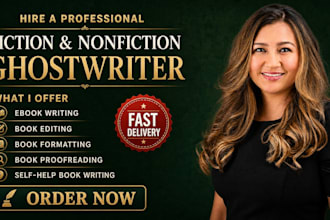 be a non fiction ebook ghostwriter ghost book writer self book editor