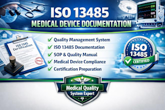 create iso 13485 medical device documentation for certification