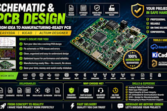 design schematic and pcb layout in easyeda, kicad, and altium for manufacturing