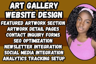 develop wordpress art gallery website exhibition website artist portfolio site