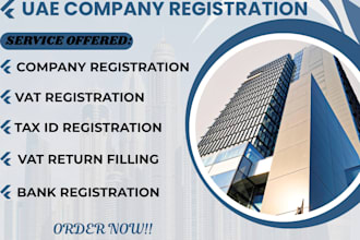 do company registration in dubai, uae accounting, vat filling, vat registration