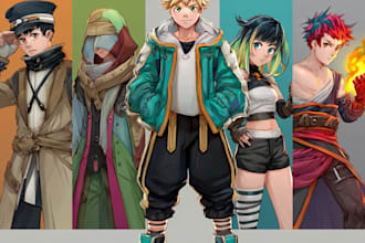 make japanese anime and manga illustration