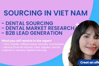 do dental b2b sourcing and market research in vietnam