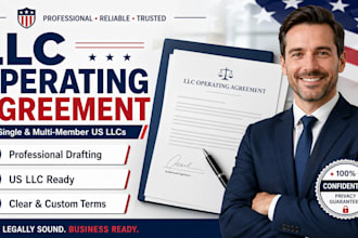 draft a professional llc operating agreement for single or multi member US llcs