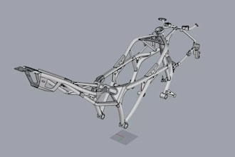 design electric motorcycle layouts and battery system,chassis and suspension cad