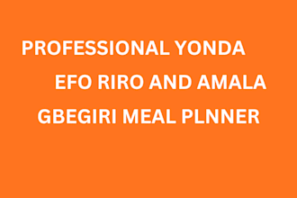 develop yonda efo riro meal planner landing page