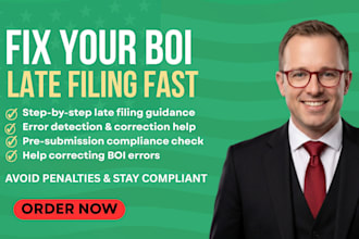 help fix late boi filing for llc owners to avoid costly penalties