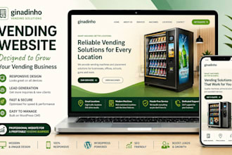 design responsive vending machine website for vending website