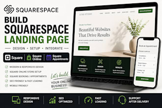 build squarespace landing page website setup square online squareup booking