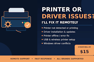 fix your printer and driver issues remotely