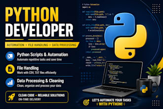 write python scripts for automation, file handling,