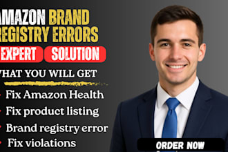 fix amazon listing error, brand registry violations, and amazon health