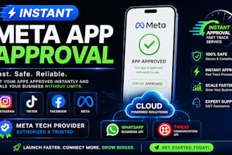 instant meta app approval ig tiktok fb meta tech provider whatsapp cloud twilio