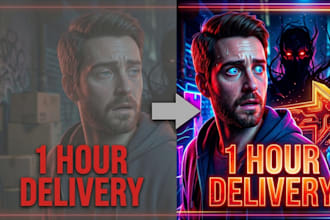 draw cartoon youtube thumbnail 1 hours