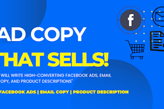 write high converting facebook ads email copy and product descriptions