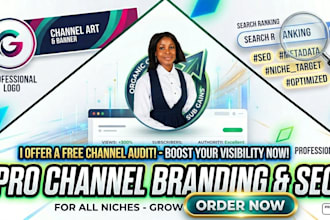 create SEO optimized youtube channel branding for all niches
