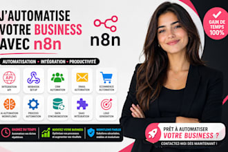 je vais creer, automatiser et integrer vos workflows n8n pour business en ligne