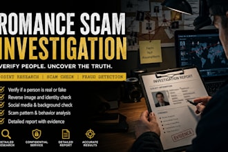 investigate romance scams and verify people online