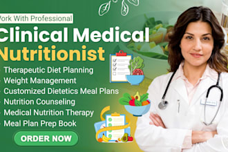 write therapeutic diet plan, weight loss meal plan, and dietetics nutrition plan