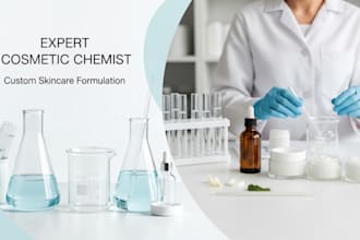 develop formulas for cosmetic formulation, skincare, hair care, organic product