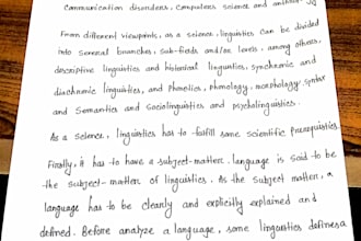 do handwriting job such as letter writing,customised writing,notes, assignment