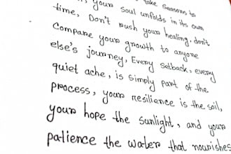 do handwriting job such as letter writing,customised writing,notes, assignment