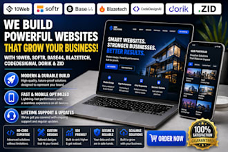 build 10web dorik base44 durable softr blazetech codedesignai zid website design