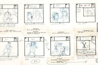 design a cinematic storyboard for film, animation, ads and commercial
