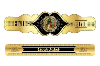 do modern cigar logo, cigar label, cigar ring, cigar band and cigar box design