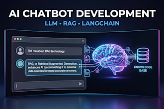 develop machine learning ai chatbot langchain, rag llm, nlp deep learning opencv