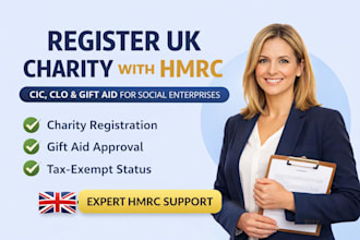 register cic cio or UK charity with hmrc and gift aid for social enterprises