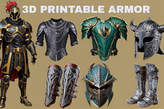 design custom 3d armor cosplay wearable armor model stl for 3d printing