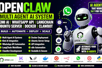 openclaw multi agent kimi ai whatsapp api ubuntu server docker langchain clawbot
