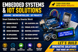 develop embedded systems, iot applications, microcontrollers, iot projects