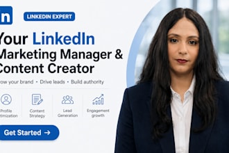 be your linkedin marketing manager, content creator and b2b sales outreach