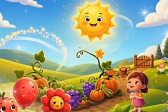 produce viral kids youtube learning animation, phonics, abc and counting videos