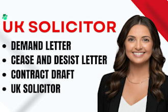 be you UK solicitor, draft demand letter, cease and desist letter, legal letter
