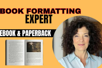 do book formatting, paperback kindle ebook formatting typesetting for KDP