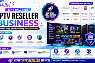 deliver reseller panel with strng8k, iion ott, dream4k, with reseller website