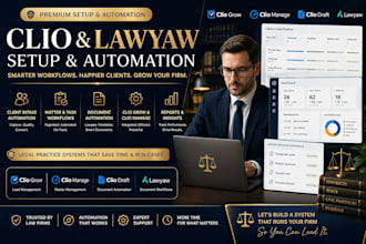 setup clio manage clio grow lawyaw client intake automation