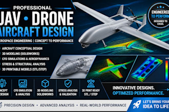 design aircraft, vtol uav, drone and aerospace vehicle, aerospace engineering