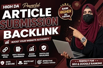 do professional article submission on high da websites