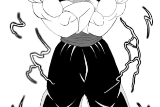 draw your favorite dragon ball z character in black and white