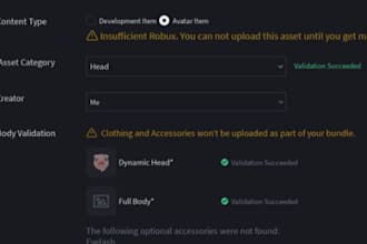 deliver professional roblox ugc modeling and dynamic heads, ugc bundle