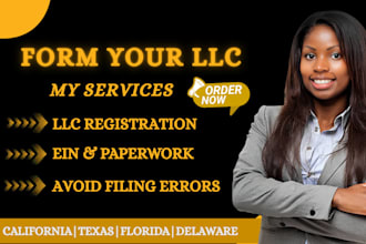 form llc in california, texas, florida, delaware and avoid filing errors