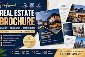 design, redesign real estate brochure, real estate listing powerpoint pitch deck