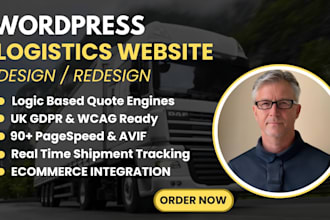 build a high performance ai wordpress logistics website for freight tracking