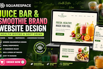 do squarespace juice bar smoothie brand health bistro soft drink website design