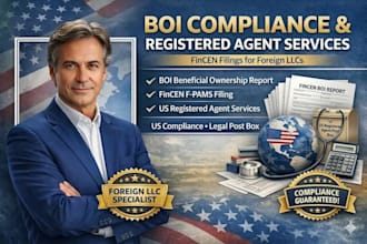 be your US registered agent and file boi report for your llc