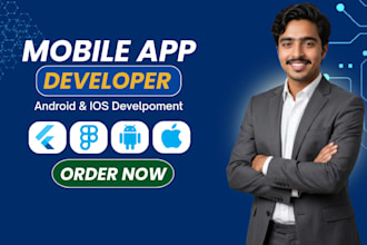 build a custom flutter mobile app for android and ios